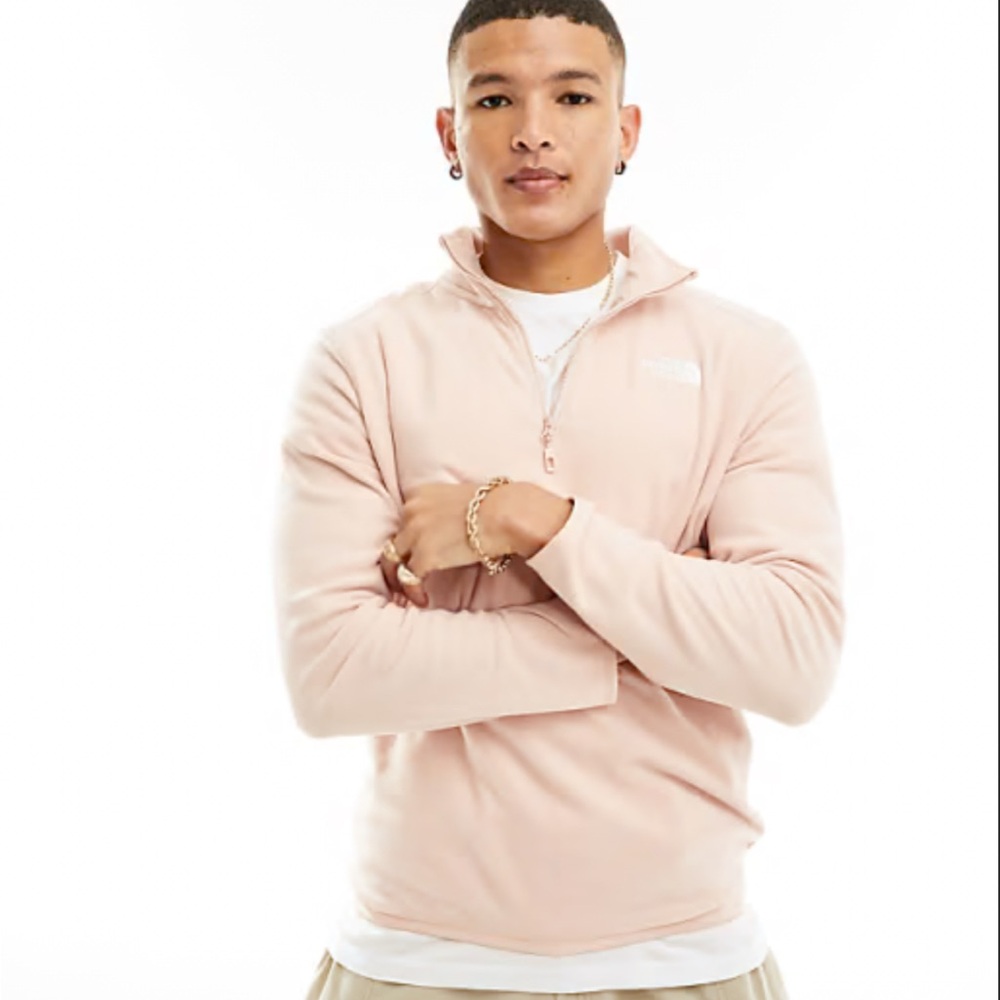 The North Face Light Pink Fleece Pullover 1/4 Zip